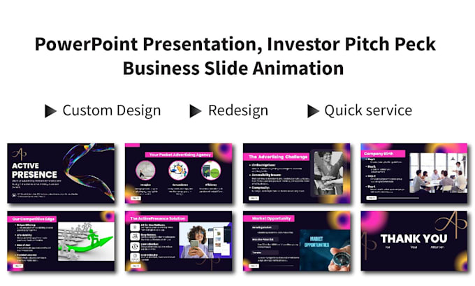 Gig Preview - Design powerpoint presentation investor pitch deck google slide