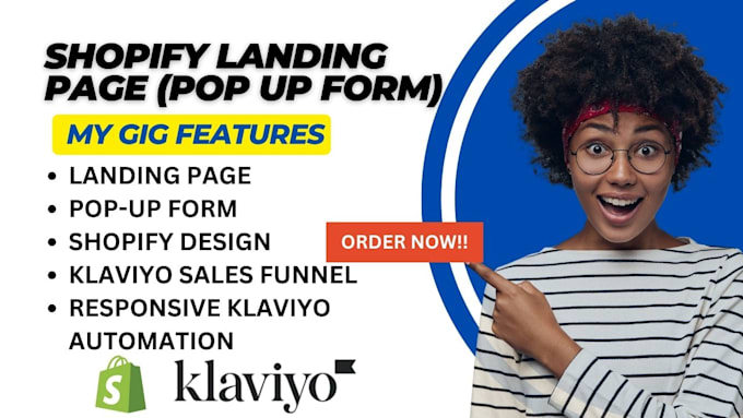 Gig Preview - Create landing page klaviyo pop up form