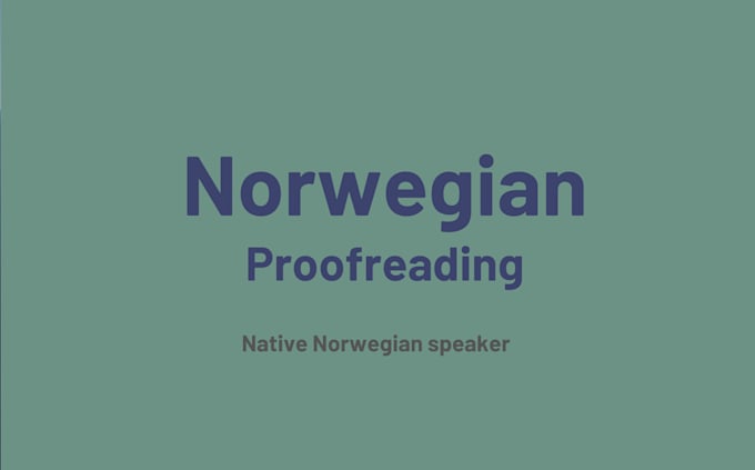 Bestseller - proofread and edit your norwegian text