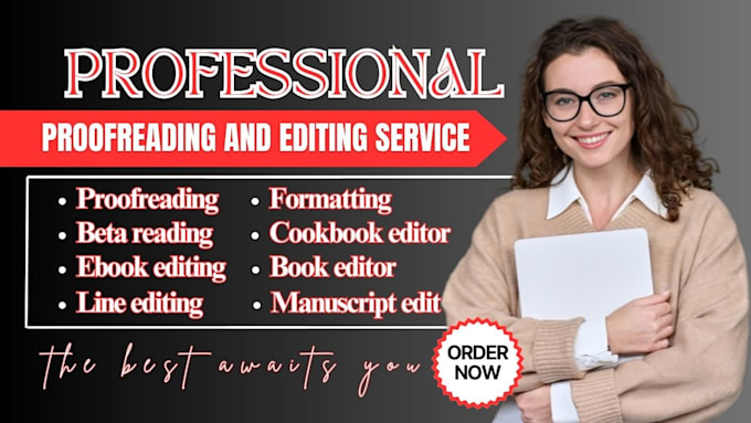 Gig Preview - Do proofreading, editing, formatting of your manuscript, book, workbook, novel