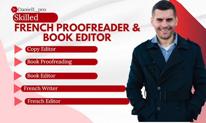 Gig Preview - Edit and proofread your french text thesis copy editor proofread french content