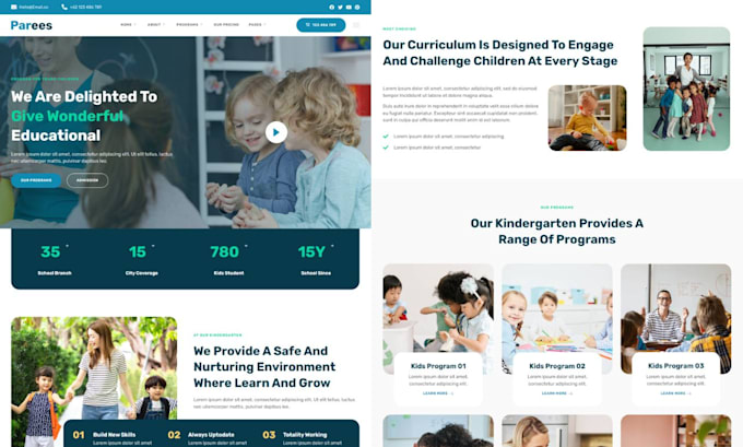 Gig Preview - Design kindergarten website, daycare website, preschool website, childcare