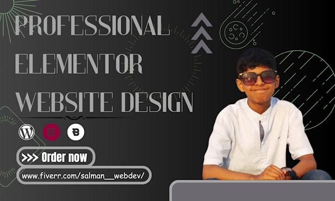 Gig Preview - Design a professional and responsive website with wordpress and elementor