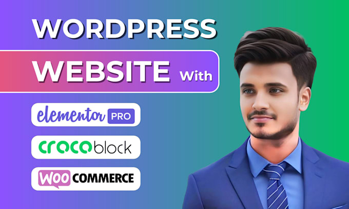 Gig Preview - Build wordpress website with elementor pro crocoblock expert