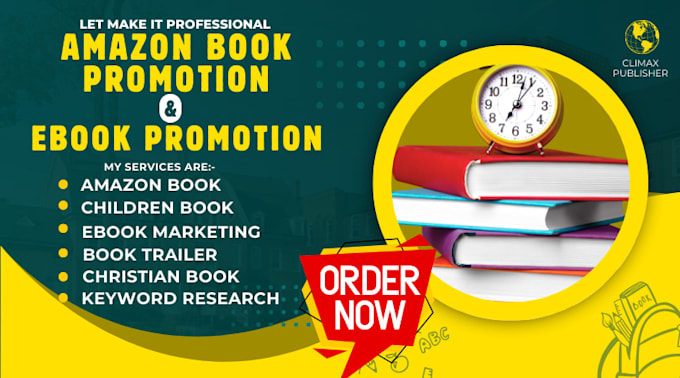 Gig Preview - Do amazon book promotion kdp ebook promotion ebook marketing