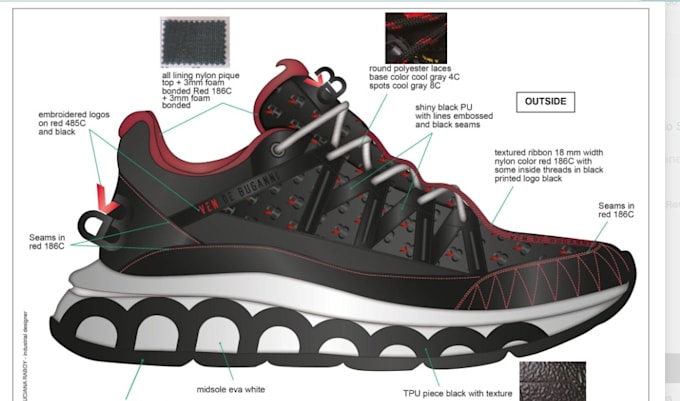 Gig Preview - Make design shoes, footwear, heels, and sneakers with tech pack for manufacture