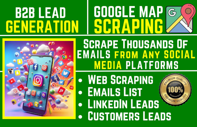 Gig Preview - Do web scraping data mining data scraping lead generation google map scraping