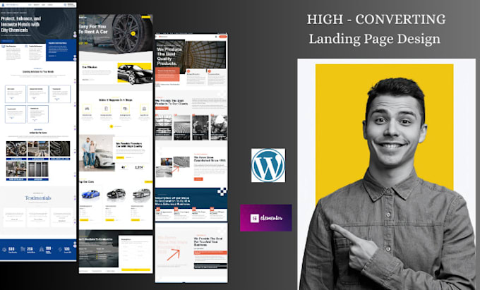 Gig Preview - Design a high converting wordpress landing page in 2 days