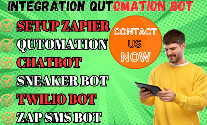 Gig Preview - Setup zapier zap integration automation chatbot, twilio SMS bot