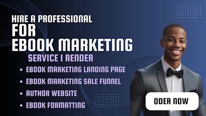 Gig Preview - Do ebook marketing, author website, ebook landing page