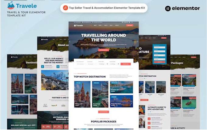 Gig Preview - Create travel agency website, design travel affiliate wordpress blog website