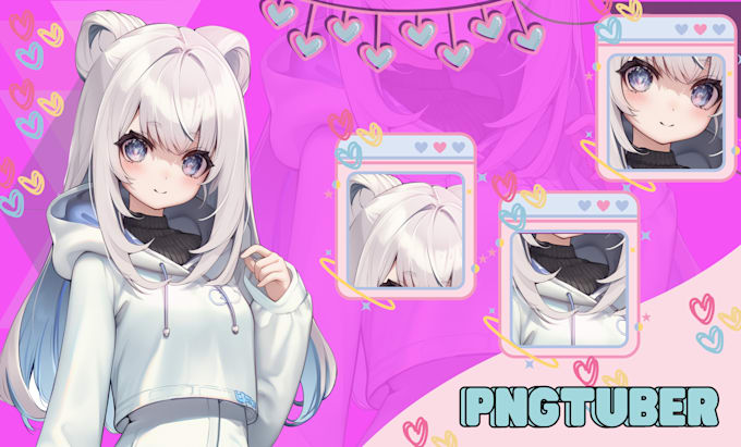 Gig Preview - Draw custom pngtuber avatar for vtuber twitch streams in anime style