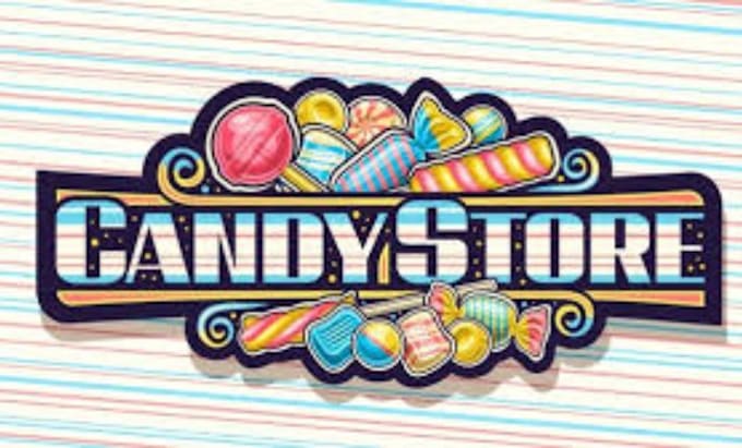 Gig Preview - Design candy logo bakery sweets candy food BBQ chocolate