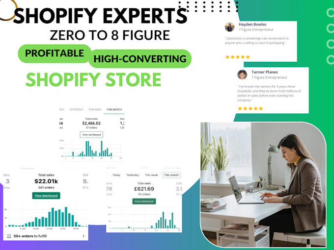 Gig Preview - Create shopify store,shopify website and drop shipping store