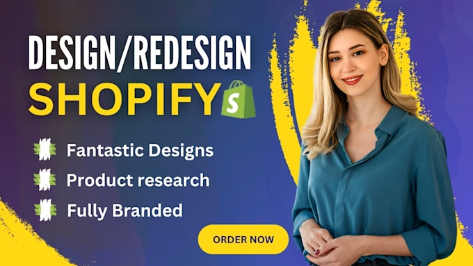 Gig Preview - Do shopify redesign shopify store redesign shopify website design