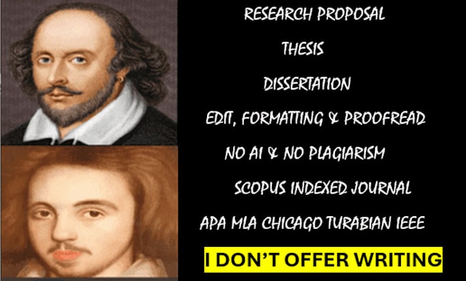 Gig Preview - Edit and proofread your thesis, dissertation or research proposal