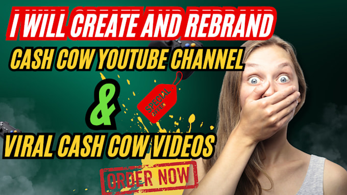 Gig Preview - Set up and rebranding cash cow youtube channel, cash cow videos, top 10 videos