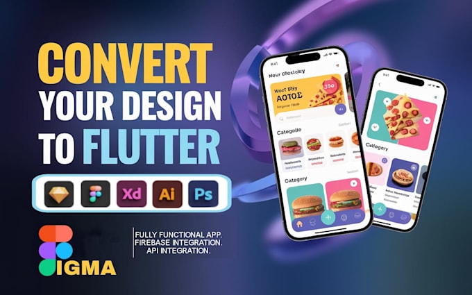 Gig Preview - Convert figma to flutter app bubble io flutter ui flutterflow app developer