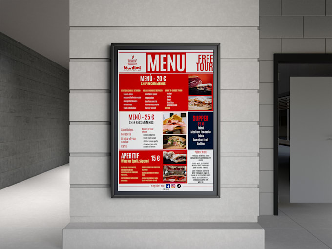 Gig Preview - Design your unique restaurant menu, or shop price list