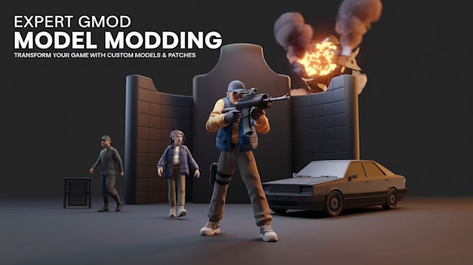 Gig Preview - Model modding and  patching a game  for the video game garrys mod gmod