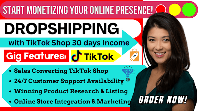 Gig Preview - Setup tiktok dropshipping shop, tiktok shop or amazon to ebay ebay dropshipping