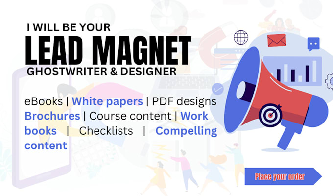 Gig Preview - Ghostwrite your lead magnet ebook, workbook, pdf design, brochure, whitepaper