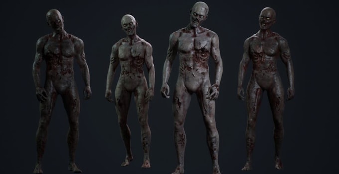 Gig Preview - Mode realistic 3d horror character,3d daz,3d remodel monster,nsfw,uv map ue5 rig