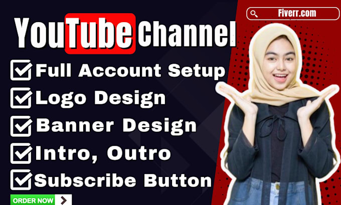 Bestseller - create youtube channel with logo, banner, intro and outro