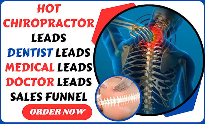 Gig Preview - Generate hot chiropractor leads dentist leads medical leads spa doctor leads