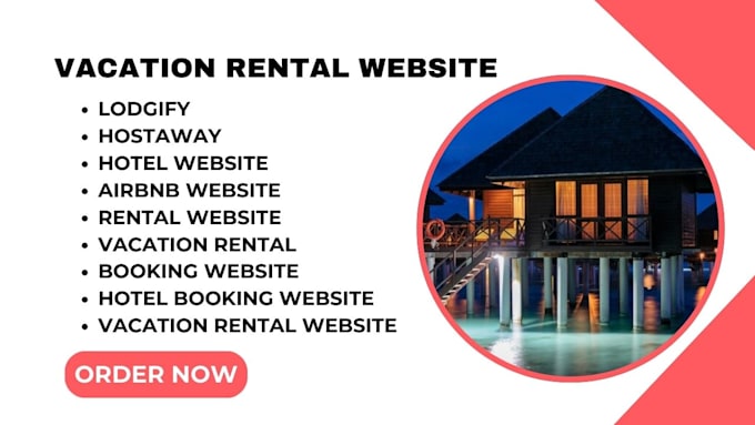 Gig Preview - Build airbnb website, vacation rental, hotel booking website, lodgify, hostaway