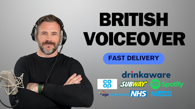 Gig Preview - Record a natural, warm, energetic, authentic, british male voiceover