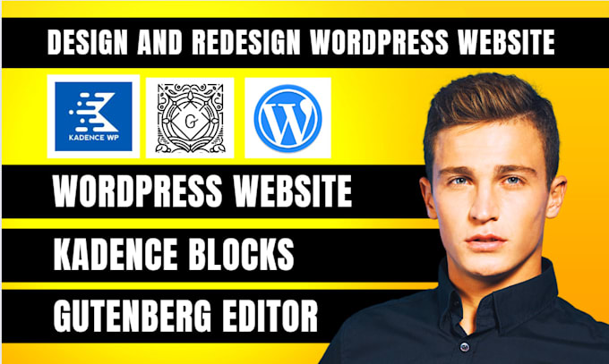 Gig Preview - Design or redesign wordpress website with kadence blocks, generatepress website