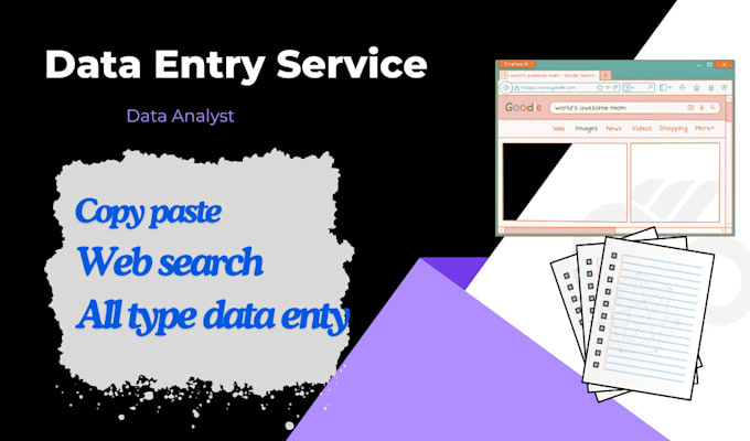 Gig Preview - Data entry, copy paste, web research, quick task