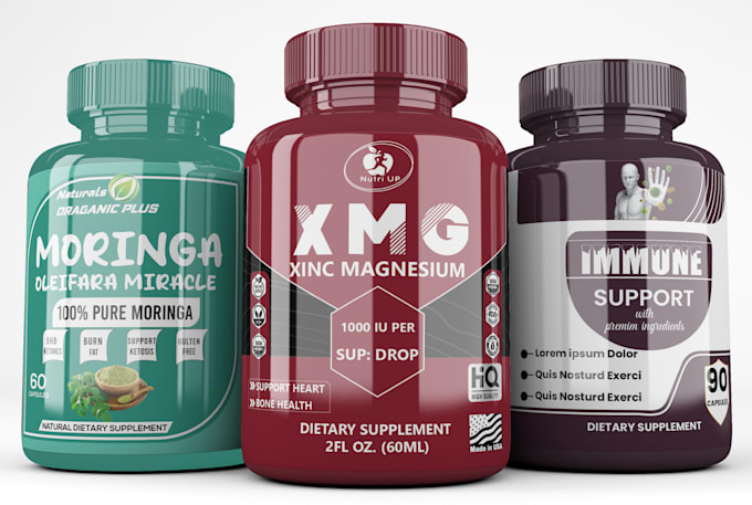 Gig Preview - Do professional supplement labels, product packaging design