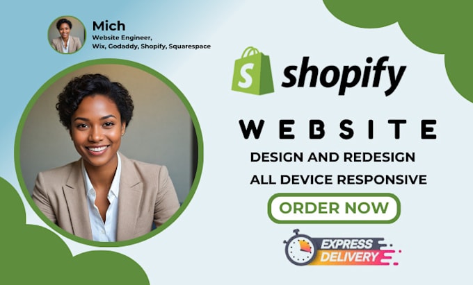 Gig Preview - Professionally design shopify website store redesign shopify dropshipping store