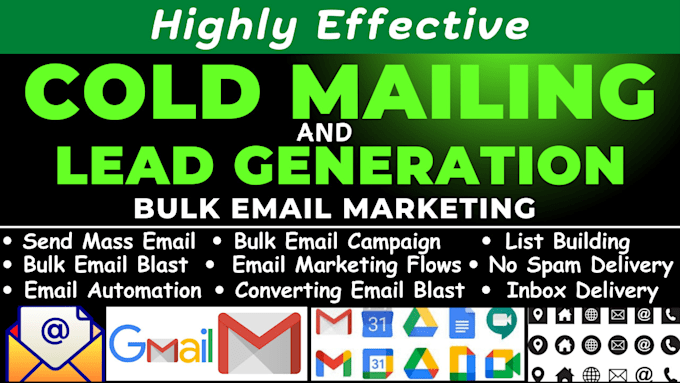 Gig Preview - Do bulk email blast, cold mailing and verified b2b lead generation