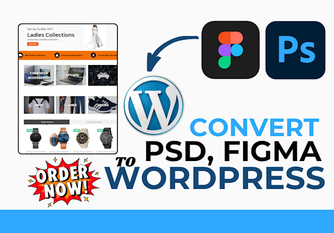 Gig Preview - Convert figma to wordpress website, PSD, xd to wordpress site