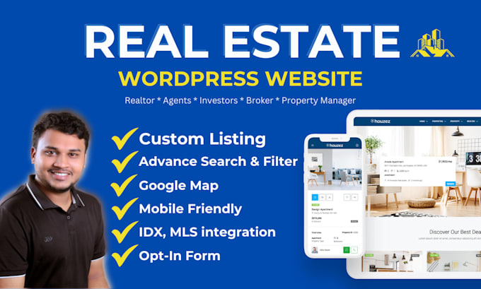 Gig Preview - Build a stunning real estate wordpress website with idx, mls integration