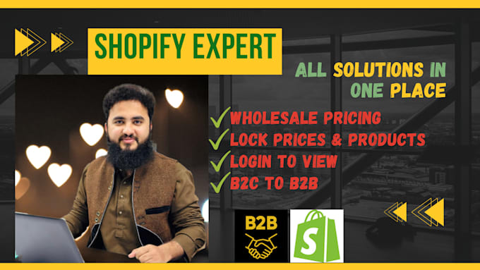 Gig Preview - Make shopify b2b wholesale website and install apps