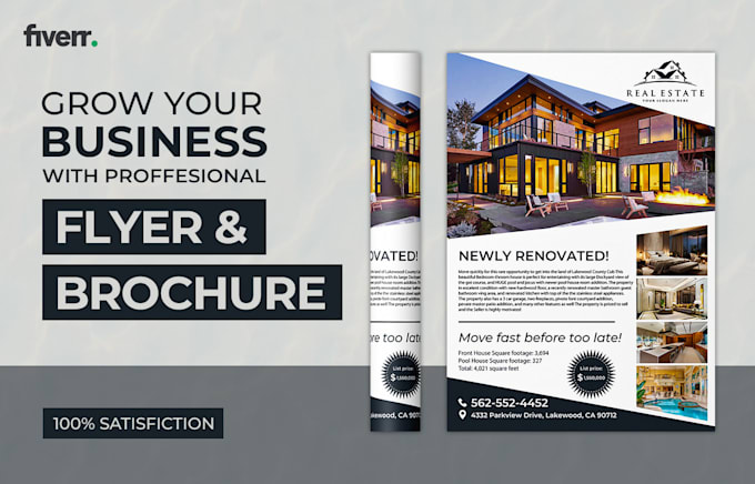 Gig Preview - Design real estate, corporate trifold, bifold, z fold, brochure, flyer