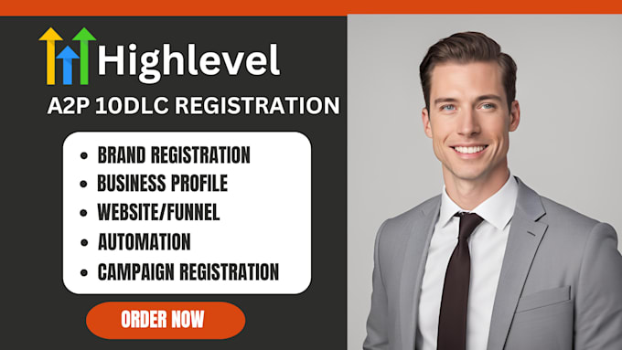 Gig Preview - Guarantee a2p 10dlc registration gohighlevel website SEO twilio a2p approval