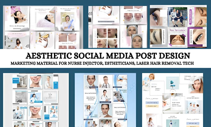 Gig Preview - Design your med spa aesthetic clinic marketing material and social media post