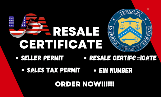 Gig Preview - Get seller permit, resale certificate or sales tax permit, ein for your US llc