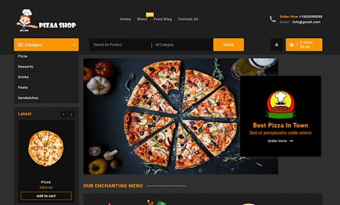 Bestseller - design money making pizza shopify burger store pizza website