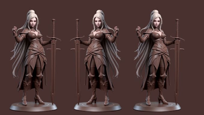 Gig Preview - Sculpt 3d model 3d toy 3d miniature 3d rendering character design for stl file