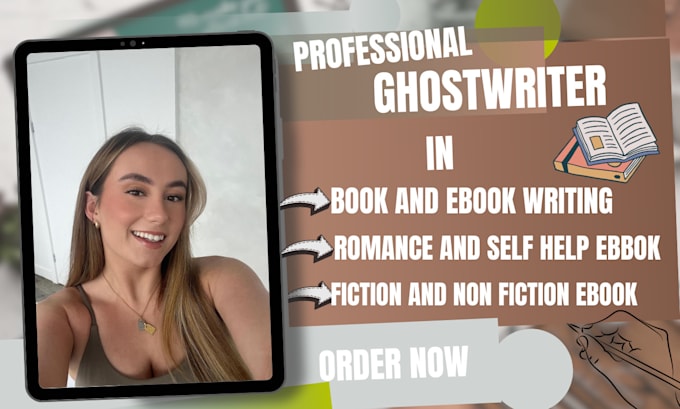 Gig Preview - Be your 30k fiction ghostwriter romance ghostwriter, non fiction self help ebook