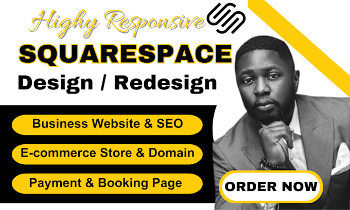 Gig Preview - Redesign squarespace website, develop squarespace website design website design