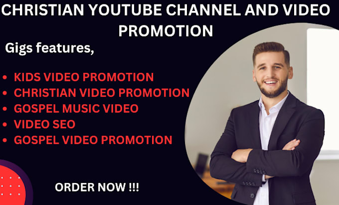 Gig Preview - Do organic christian youtube promotion, christian video promotion, gospel