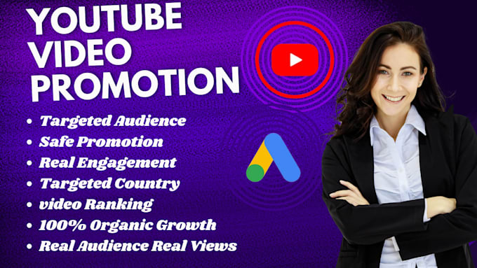 Gig Preview - Set up youtube video promotion for boosting channel marketing seo advertising