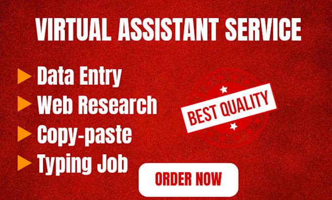 Bestseller - be your virtual assistant for data entry, web research, copy paste and typing